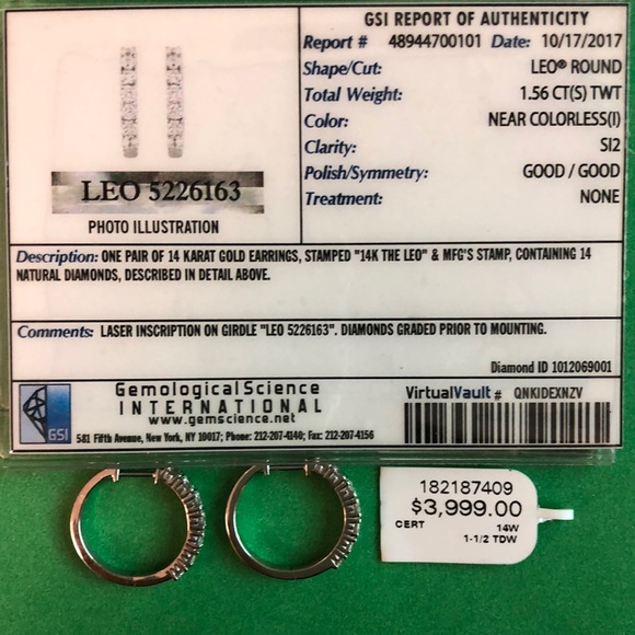 Diamond earrings - Picture 1 of 5